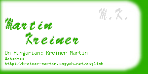 martin kreiner business card